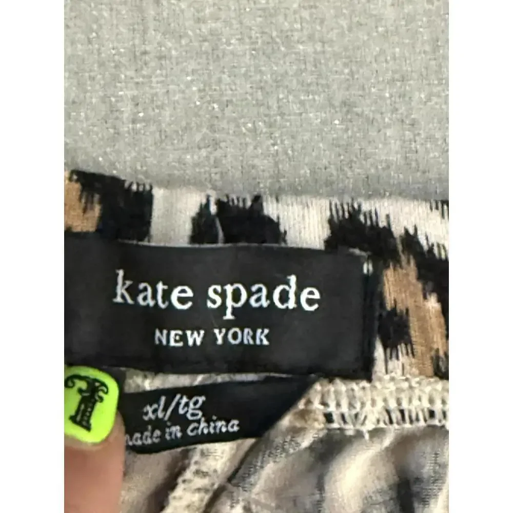 NWOT - Kate Spade New York Animal Print Short Sleeve Cropped Pajama Set XL - Picture 4 of 8